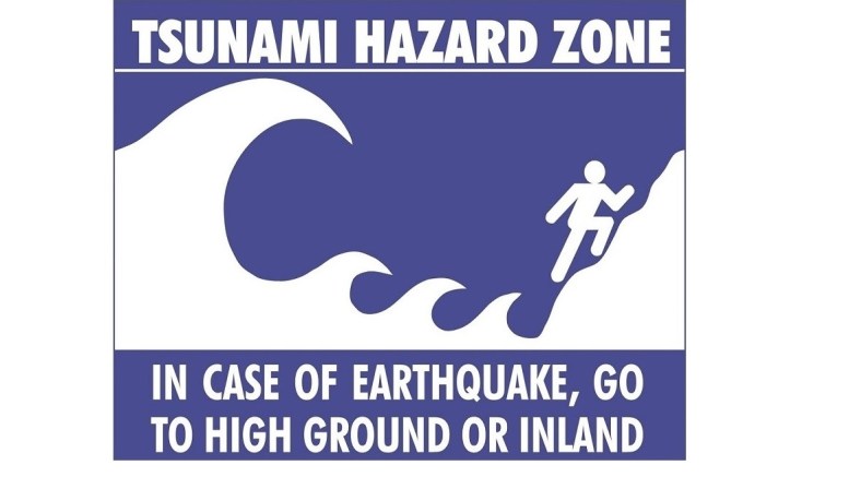 Oregon Tsunami Zone warning sign